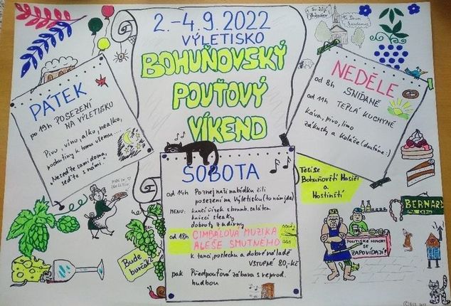 Plakát - pouť Bohuňov 2022