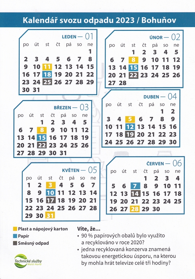Kalendář svozu odpadu Bohuňov na 1. pololetí 2023.jpg