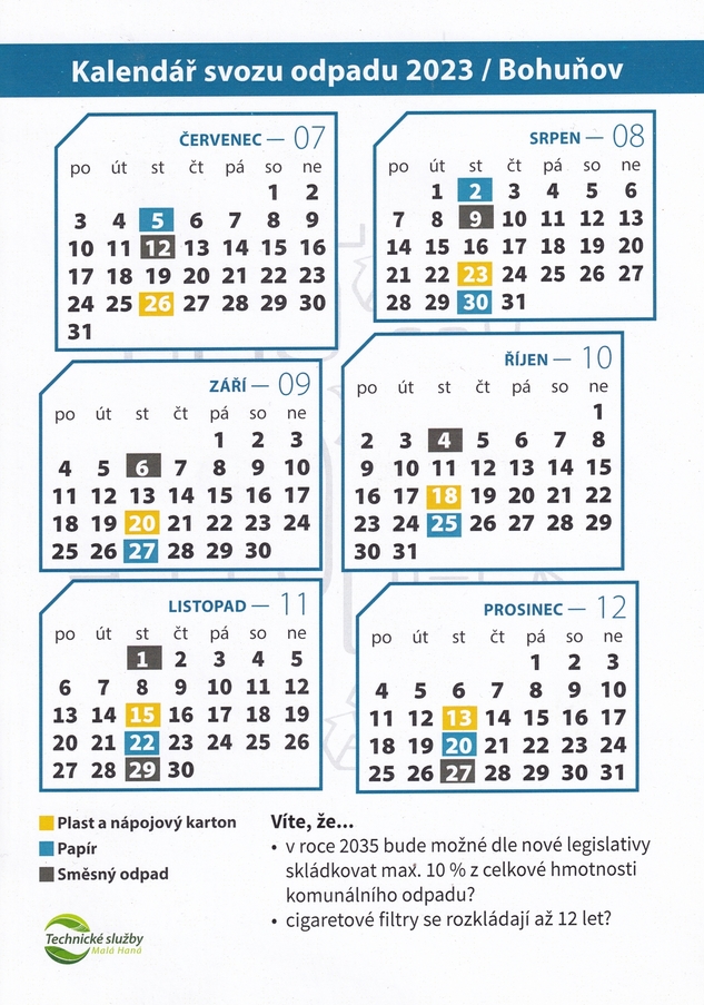 Kalendář svozu odpadu Bohuňov na 2. pololetí 2023.jpg